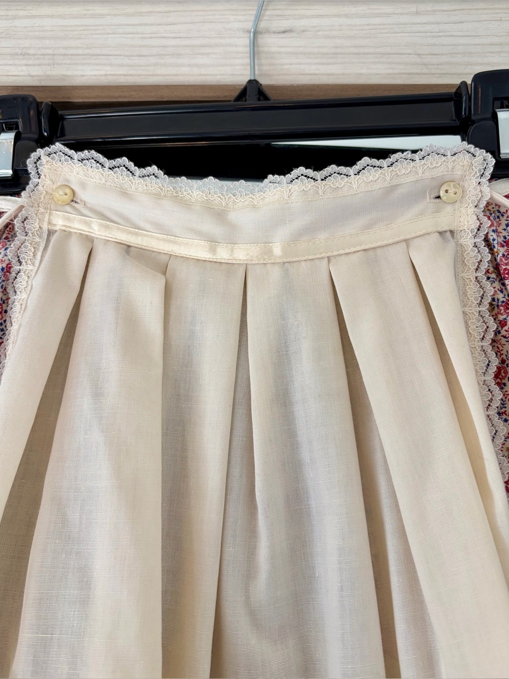 Vintage Gunne Sax Jessica McClintock Prairie Floral Skirt With Detachable Apron - Picture 5 of 11